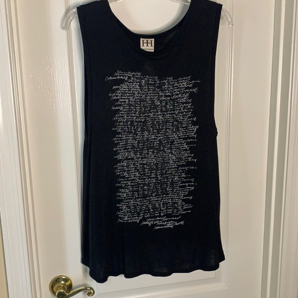 Haute Hippie black open back tank. Small.